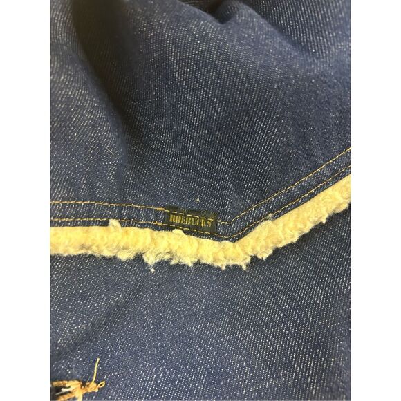 Roebuck denim jacket Sherpa lined 40 tall Vintage USA rn#51302 Medium - Picture 9 of 11